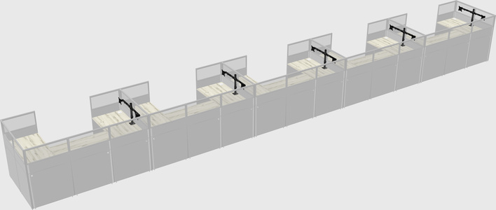 U-shaped cubicle