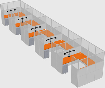 U-shaped cubicle
