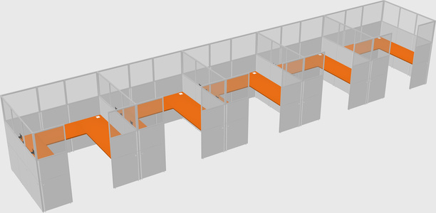 U-shaped cubicle
