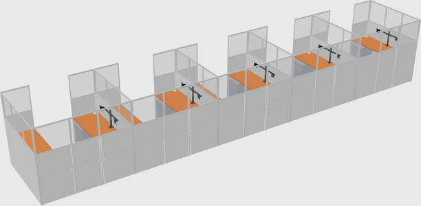 U-shaped cubicle