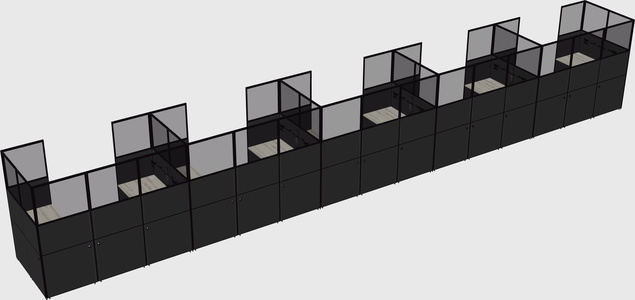 U-shaped cubicle