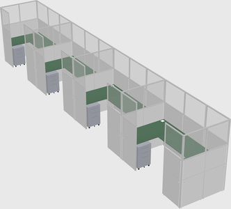 U-shaped cubicle