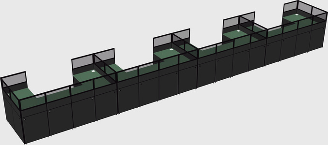 U-shaped cubicle