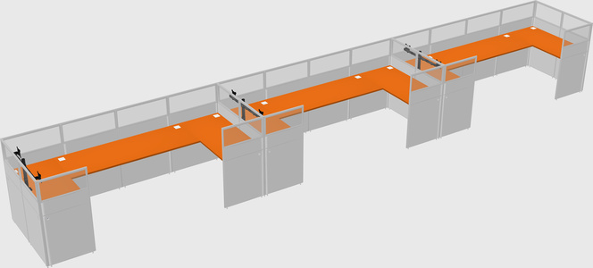 U-shaped cubicle