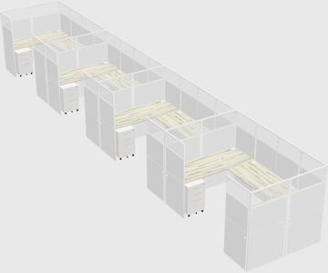 U-shaped cubicle