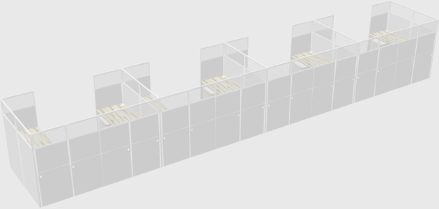 U-shaped cubicle