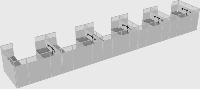 U-shaped cubicle