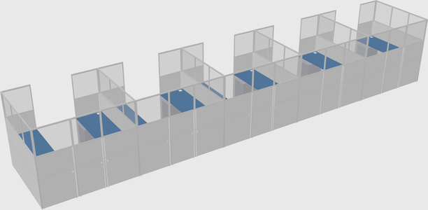 U-shaped cubicle