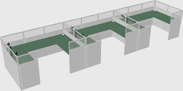 U-shaped cubicle