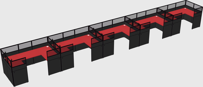 U-shaped cubicle