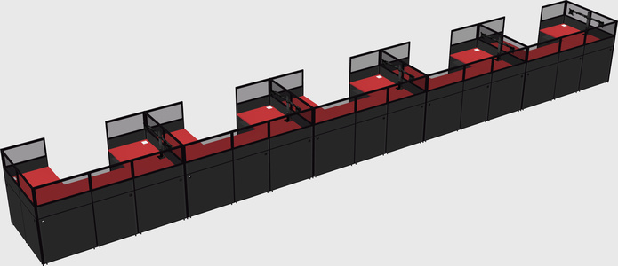 U-shaped cubicle