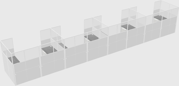U-shaped cubicle