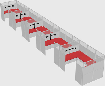 U-shaped cubicle