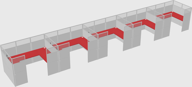 U-shaped cubicle