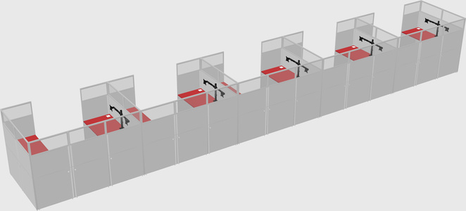 U-shaped cubicle