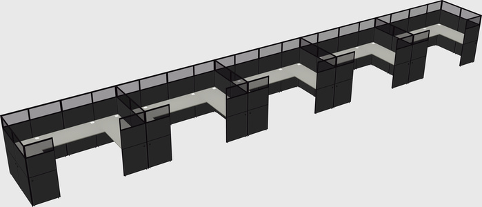 U-shaped cubicle