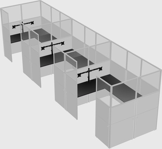 U-shaped cubicle