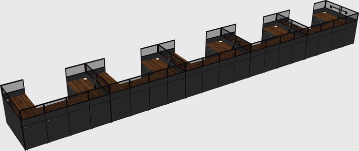 U-shaped cubicle