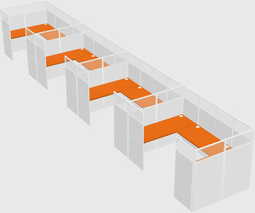 U-shaped cubicle