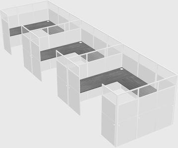 U-shaped cubicle