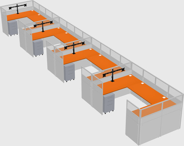 Cabine en u