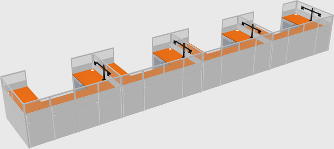 Cabine en u
