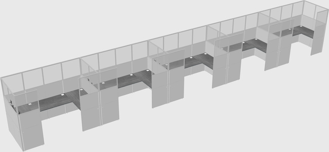 U-shaped cubicle