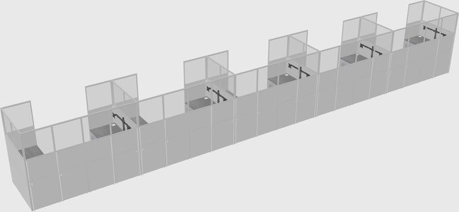 U-shaped cubicle