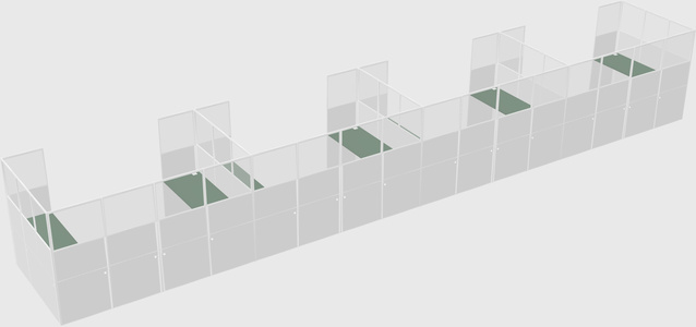 U-shaped cubicle