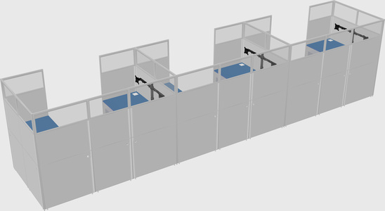 U-shaped cubicle