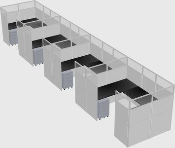 U-shaped cubicle