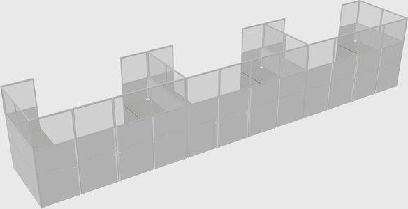 U-shaped cubicle