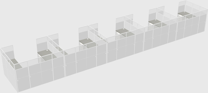 U-shaped cubicle
