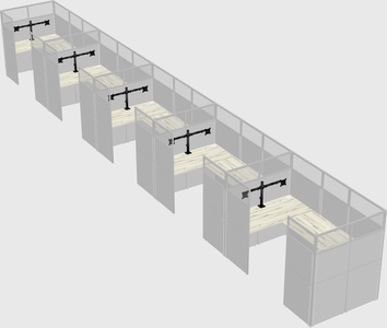 U-shaped cubicle