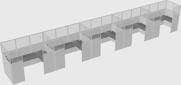 U-shaped cubicle