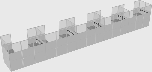 U-shaped cubicle