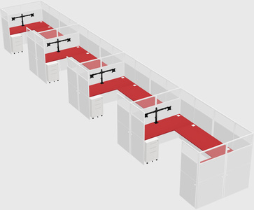 U-shaped cubicle
