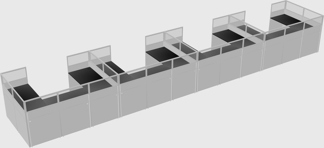 Cabine en u