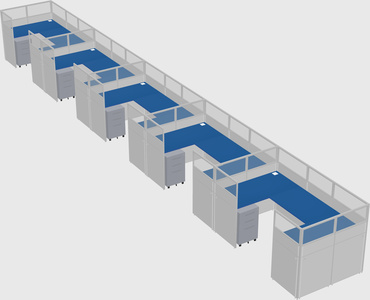 U-shaped cubicle