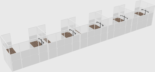 U-shaped cubicle