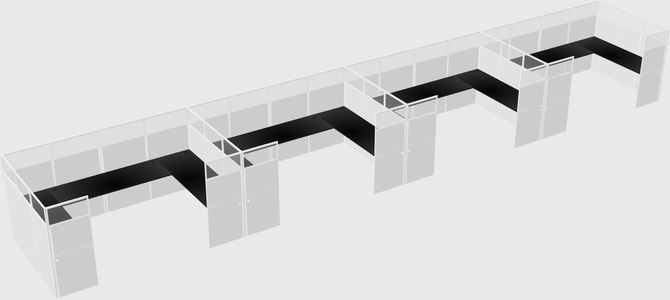 U-shaped cubicle