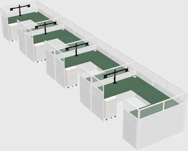 U-shaped cubicle