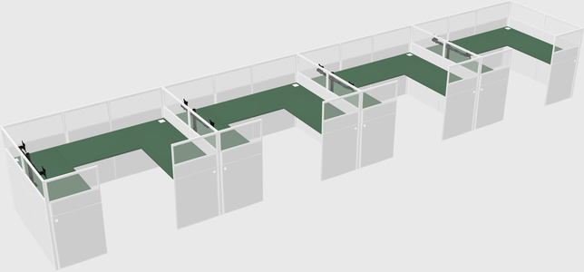 U-shaped cubicle