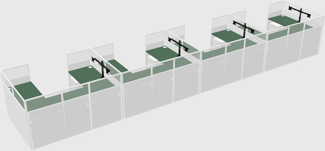 U-shaped cubicle
