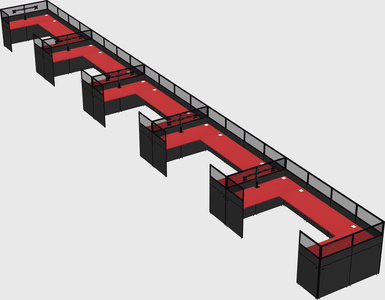 U-shaped cubicle