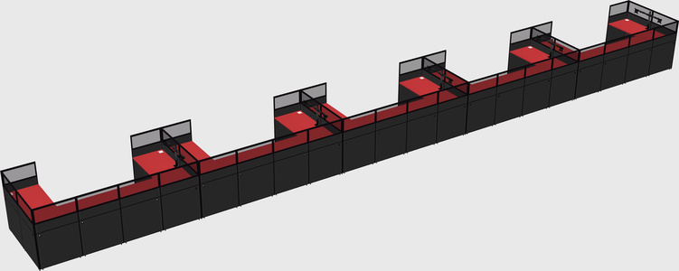 U-shaped cubicle