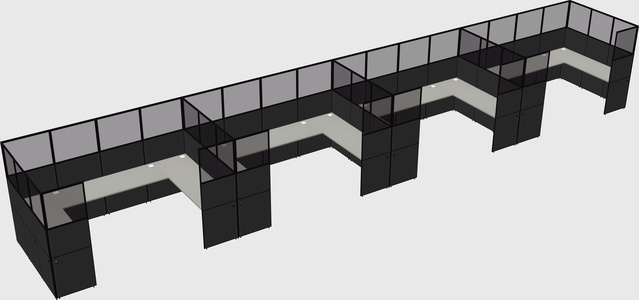 U-shaped cubicle