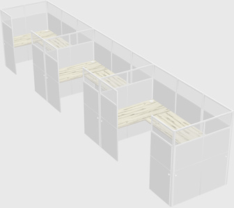 U-shaped cubicle