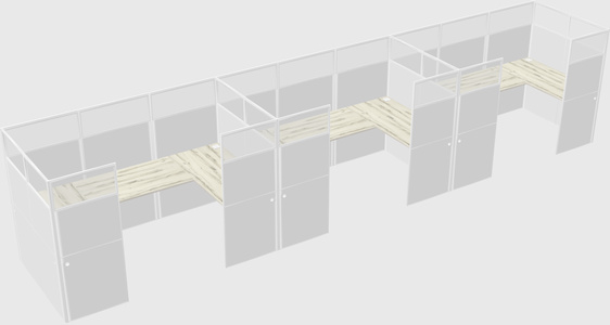U-shaped cubicle