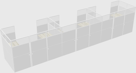 U-shaped cubicle